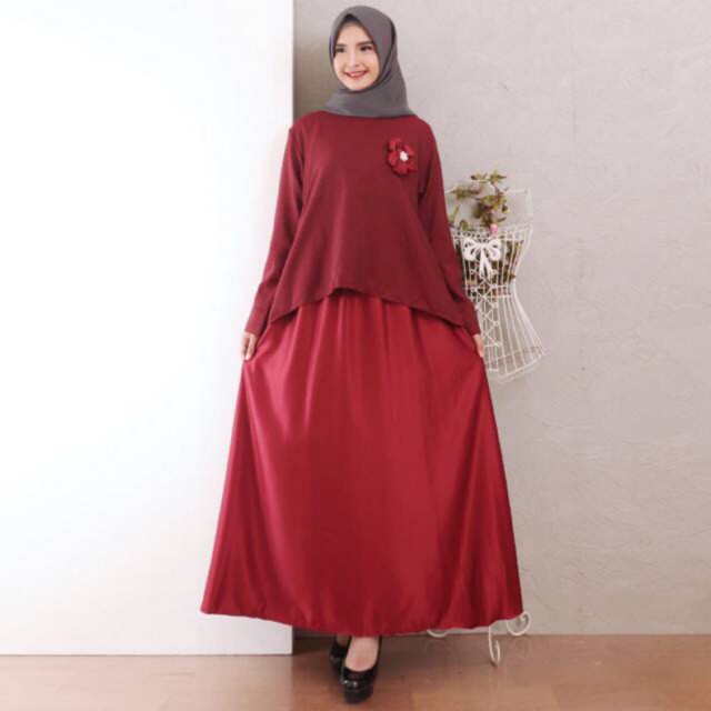 Baju Gamis Wanita Terbaru Gamis Pesta Gamis Syari Gamis Jumbo XXL 8169