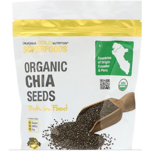 

California Gold Nutrition, Superfoods, Organic Chia Seeds, 12 oz (340g)