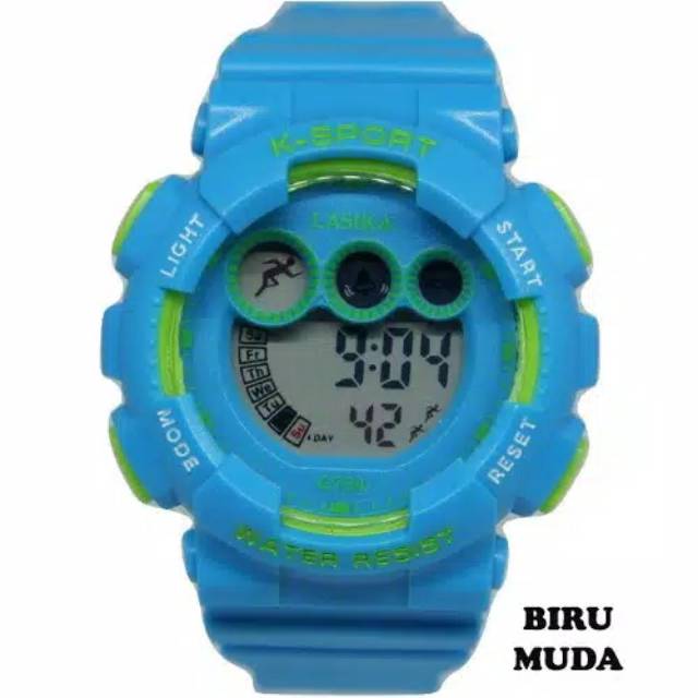Free Box Jam Tangan Sport Anak Dijital Anak_Tahan Air Lasika F_99 ORIJINAL