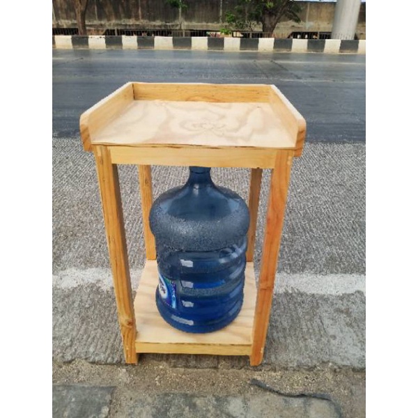 Meja Dispenser Kayu / Meja Magic com / Meja Galon