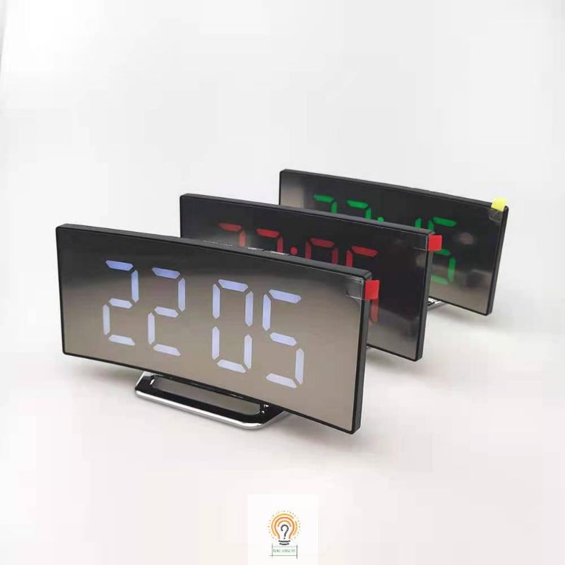 Jam Digital Meja LED Mirror Weker Alarm Clock DT 6507/ Merah / Hijau / Putih