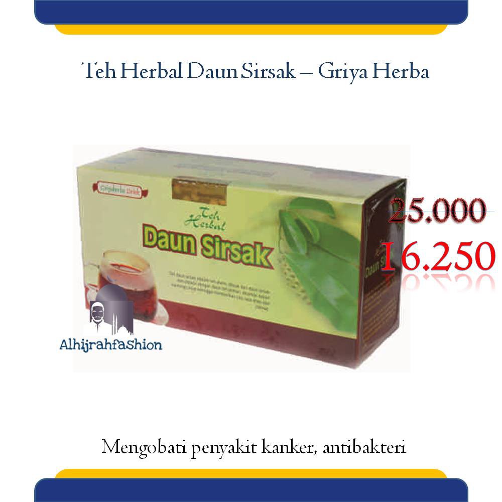 

Teh Celup Herbal Daun Sirsak Griya Herba Herbal Kanker