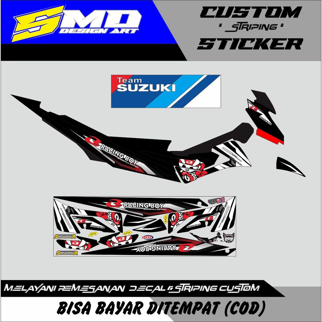 STRIPING VARIASI SATRIA FU FL TIPE S RACING BOY