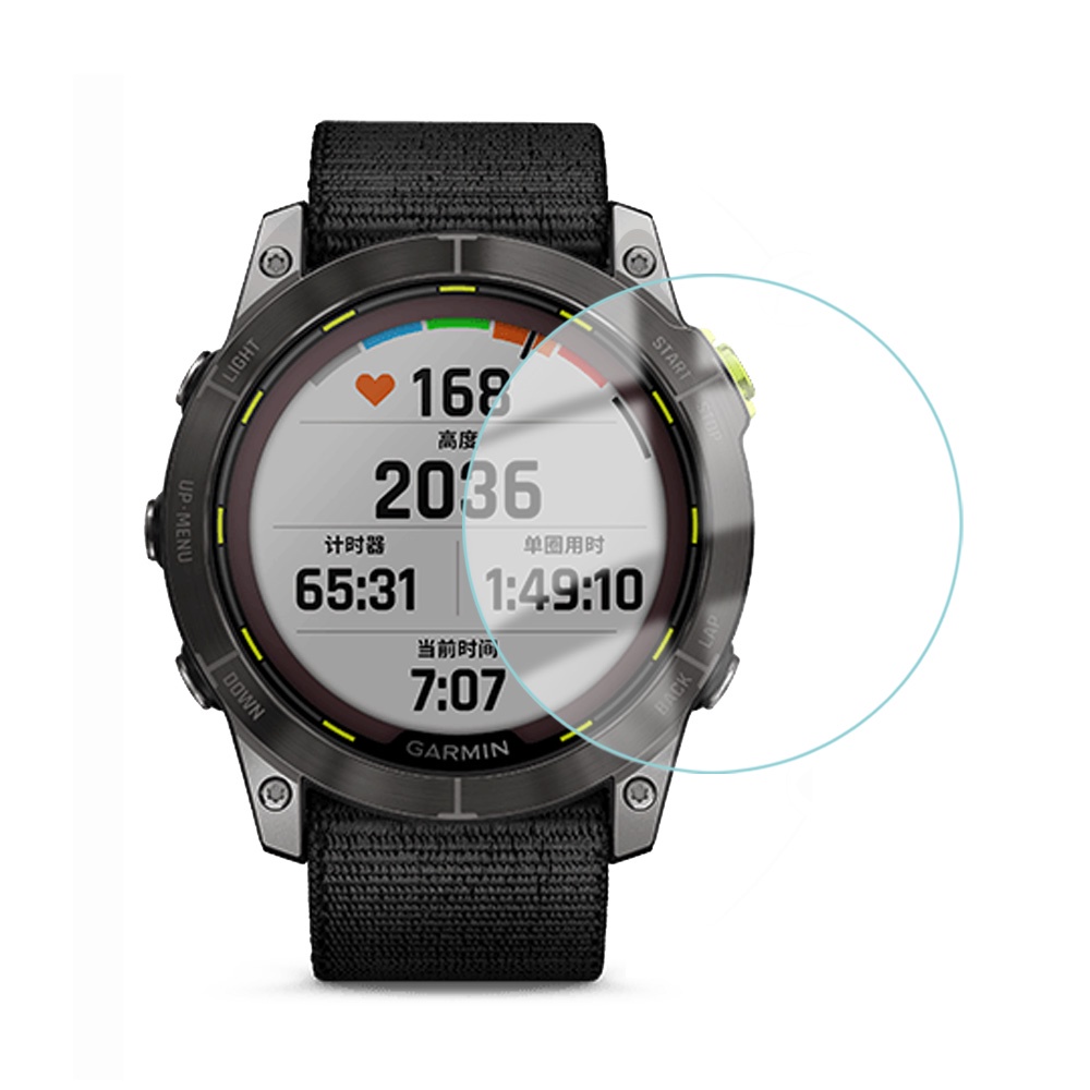 1pc Film Pelindung Layar Tempered Glass HD Transparan Ultra Tipis Anti Gores Untuk Smartwatch Garmin Enduro 2