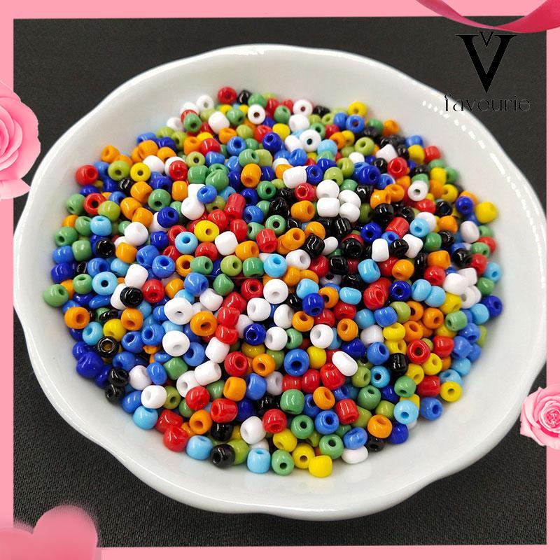 [COD]Perhiasan DIY Buatan Tangan Cross Stitch Manik Jepit Rambut Kaca Manik-manik Longgar Warna Solid Pernikahan Gaun Tas Aksesoris-FA