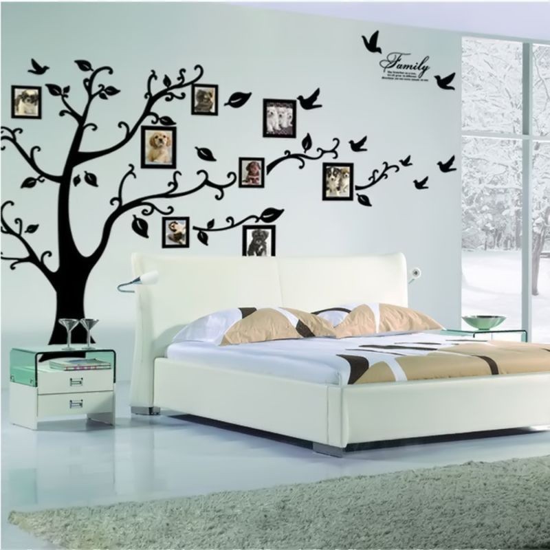 Family Tree Bird Vinyl Wall Sticker Bedroom Decals Stickers Wall Art Quotes Srkt