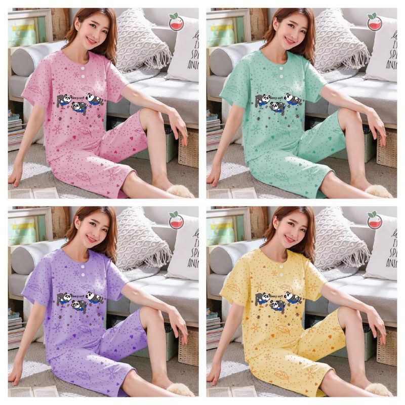 SUNCHERY COD BAJU TIDUR 3/4 ALL SIZE/BABYDOLL KEKINIAN MURAH/SLEEPWEAR WANITA-5