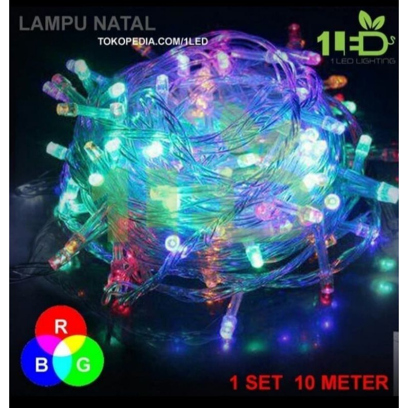 Lampu Hias Rainbow LED Kelap Kelip Warna Warni 10 M Lampu LED DEKOR