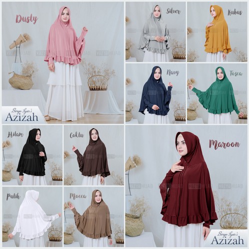 Bergo Lengan Azizah Jilbab bergo syari pad busa antem anti tembem / Bergo Azizah / Daily Bergo Aziza