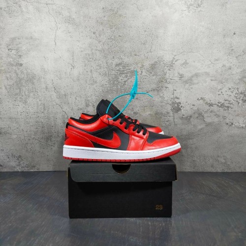 Sepatu Nike Air Jordan 1 Low Black Red