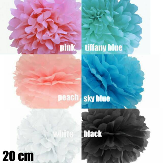 

Pompom Polos / Kertas Tissue Pom pom Polos 20 cm Murah