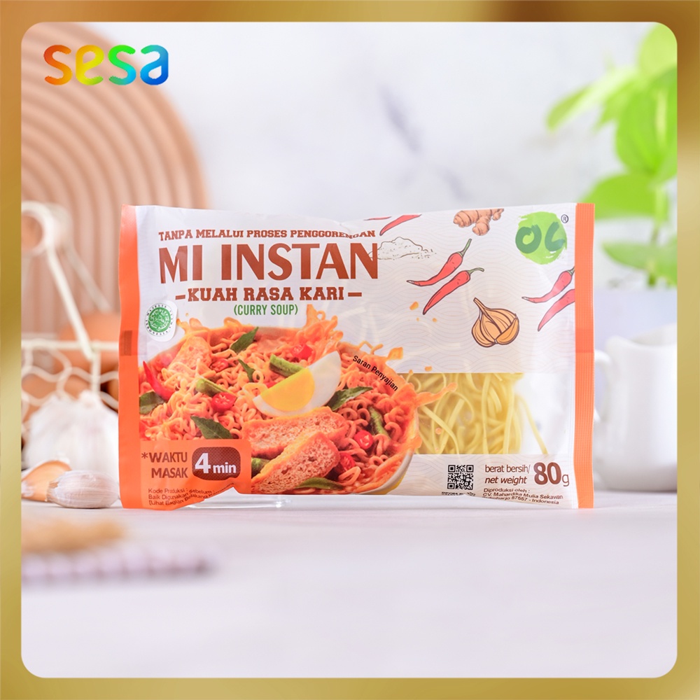 

ORGANIC CENTER Mie Instan Kari Ayam 80gr - Rendah Gluten No MSG