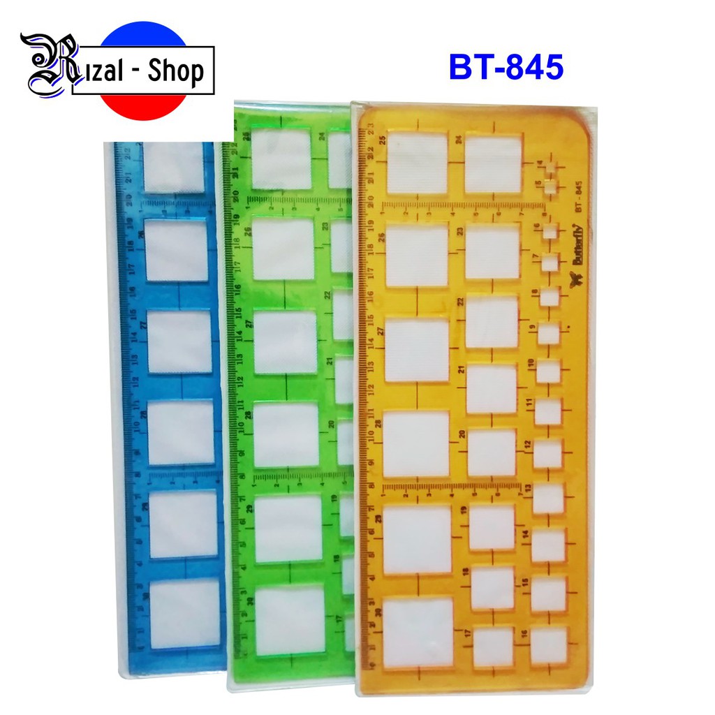 

Penggaris Persegi Cetakan Kotak BT-845 Butterfly Template Ruler