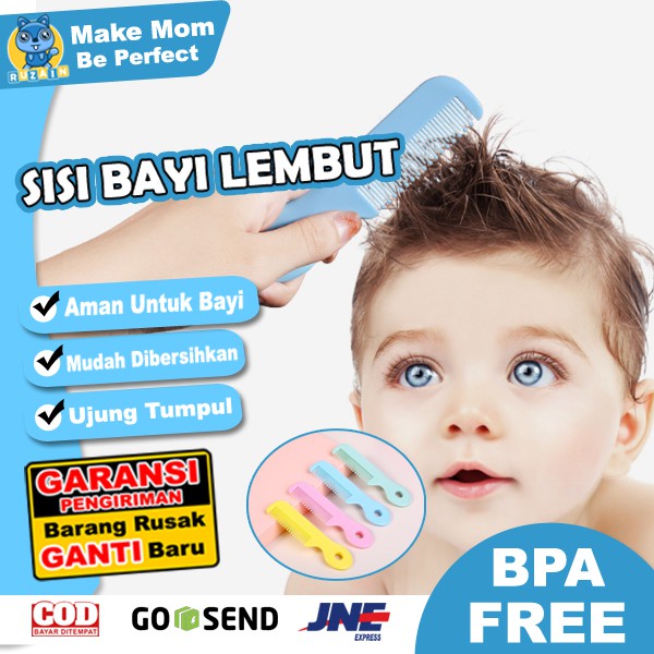 Sisir Bayi Lembut | Sisir Rambut khusus Bayi | Sisir Anak Bayi | BPA Free | Ruzain Mall