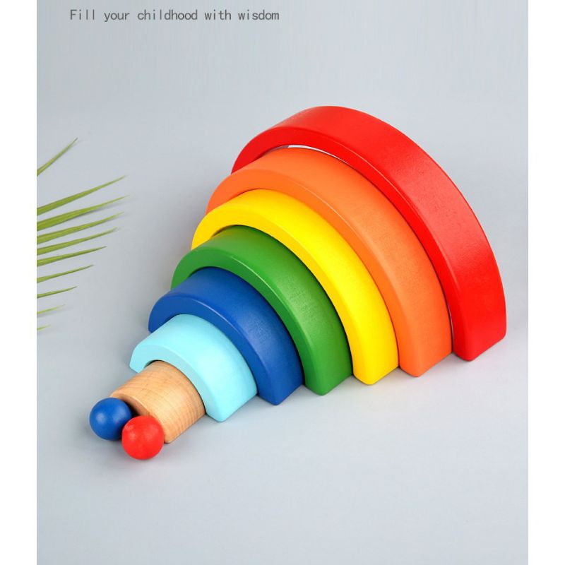 MINI STACKING RAINBOW / WOODEN TOYS