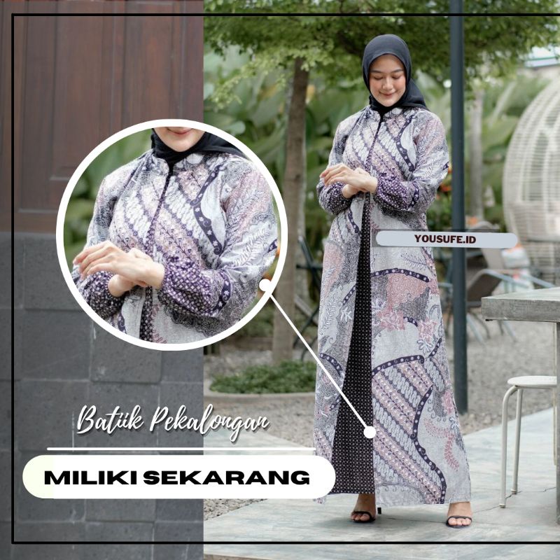 Gamis Batik Wanita Ukuran Standart dan Jumbo Asli Pekalongan Halus Katun Bisa Seragaman Hajatan Pernikahan Murah Bisa Cod Terbaru Tidak Luntur Kode GA01