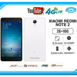 [Baru] Hp Xiaomi Note 2 Ram 2gb Internal 16GB Helio