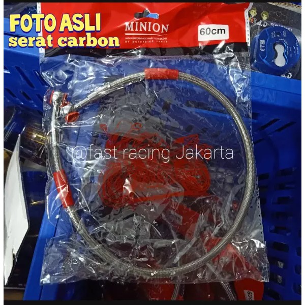 SELANG REM BELAKANG  MODEL SERAT 60CM VARIASI-silver