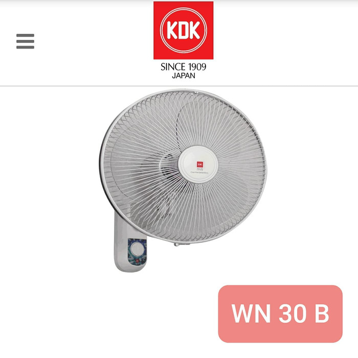 Kipas Angin 12&quot; Dinding KDK Wall Fan WN 30 B