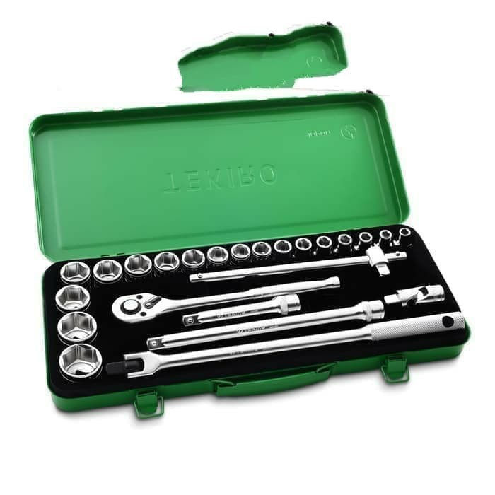 TEKIRO SOCKET SET / KUNCI SOCK SET 1/2&quot; 24 PCS BOX BESI 8-32MM