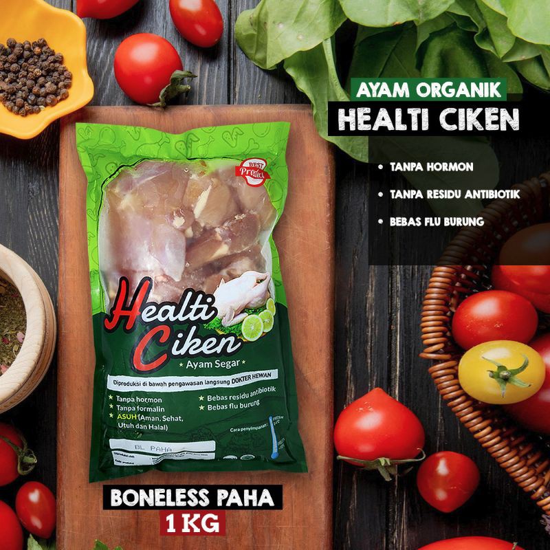 

Ayam Organik Healti Ciken Boneless Paha 1kg