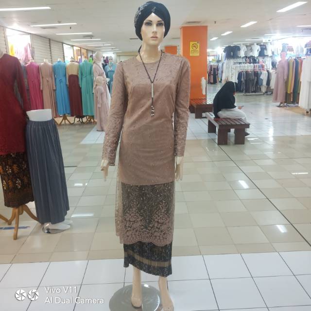 Atasan tunik bahan tile payet