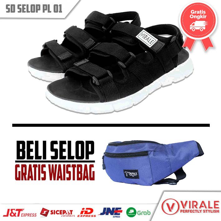 Sandal Gunung Outdoor Pria Murah Sendal Casual Traveling Original VIRALE PL 01- TP 03 BIRU