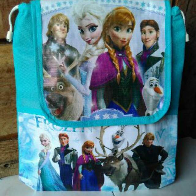 

Goodie bag ultah/souvenir ultah ransel printer karakter frozen