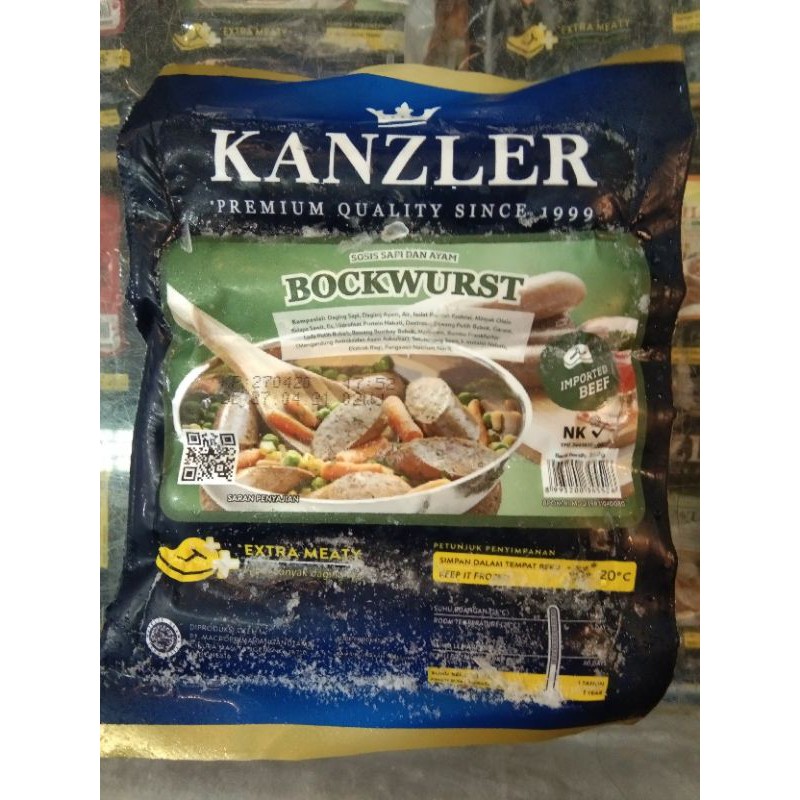 

Kanzler Bockwurst Premium Sosis Sapi Dan Ayam 360Gram