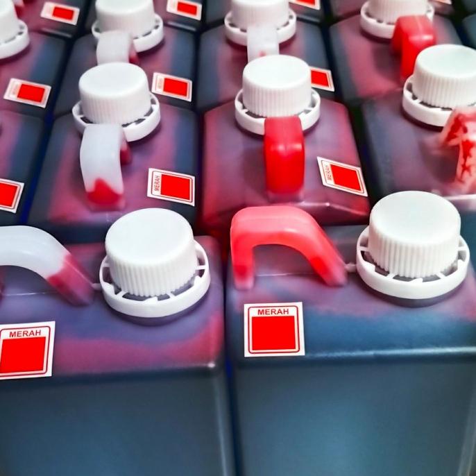 

tinta stampel flash warna merah cabe