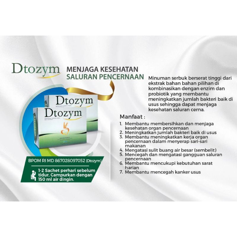 DTOZYM Serat FIBER pencernaan Free member HWI