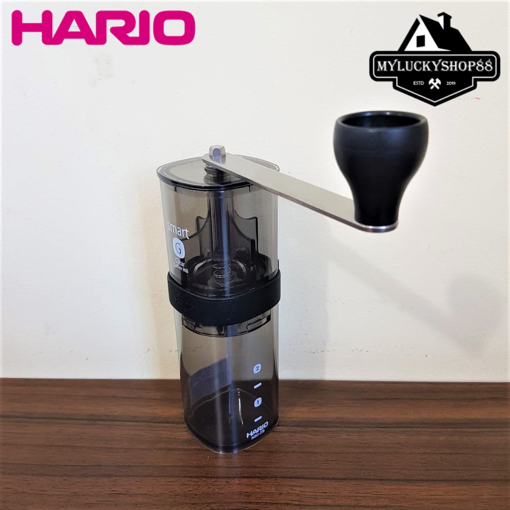 Hario Coffee Mill Smart G Hand Grinder Transparent Black MSG-2-TB