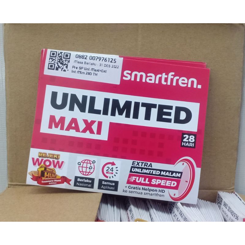 Kartu perdana smartfren unlimited / Extra unlimited malam full Speed//kuota internet