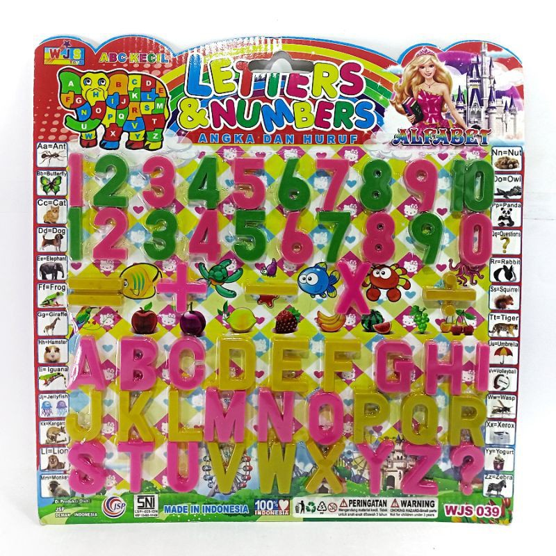 MAINAN ABC ANGKA BELAJAR SUSUN HURUF DAN ANGKA ALPABET MAGNET
