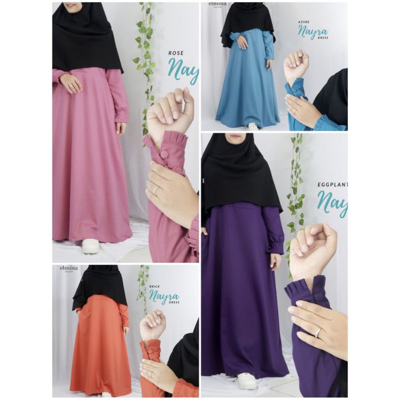 Gamis Nayra Syari Katun Toyobo By Elmina Hijab