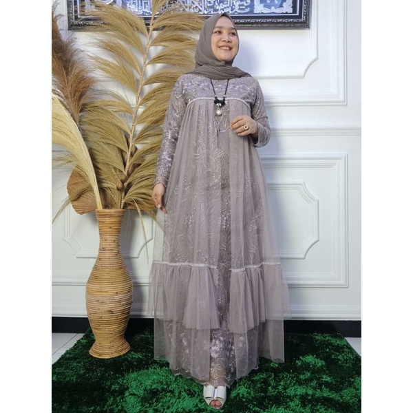 Kebaya Gamis Putri Nilam / Kebaya Dress Pesta / Kebaya Kondangan / Gamis Pesta Mewah / Gamis Kebaya Tutu