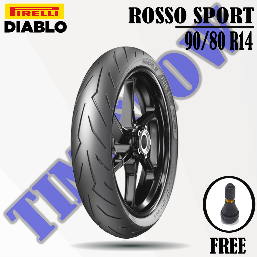 Ban Motor Matic SOFT COMPOUND // PIRELLI DIABLO ROSSO SPORT  90/80 Ring 14 Tubeless