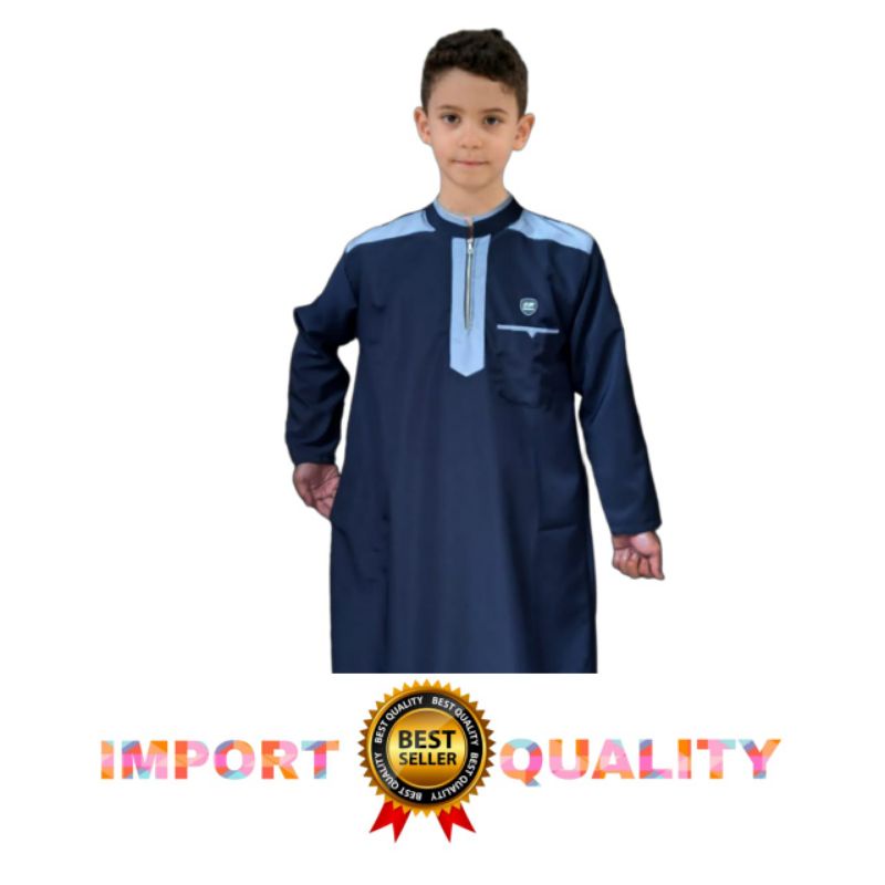 AL-KIROM/gamis anak laki laki/jubah anak pria SD,SMP BAHAN KAIN ADEM,NYAMAN DAN LEMBUT9