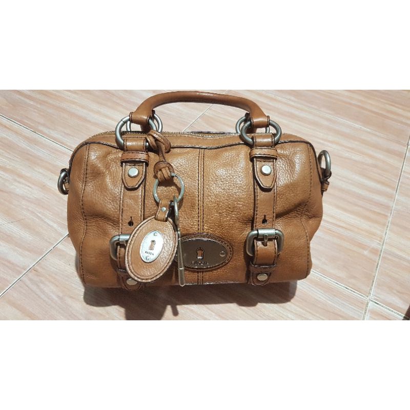 FOSSIL MADDOX SATCHEL SMALL CHESNUT