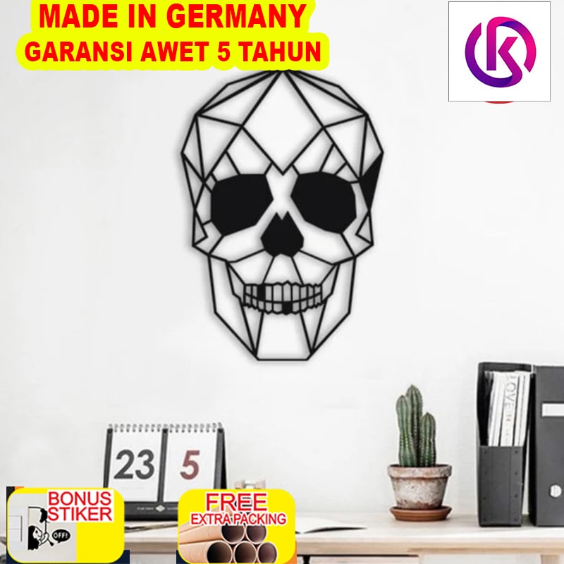 

Promo Geometric Skull Wall Art Acrylic Wall Decoration Hiasan Dinding - Putih 30x20