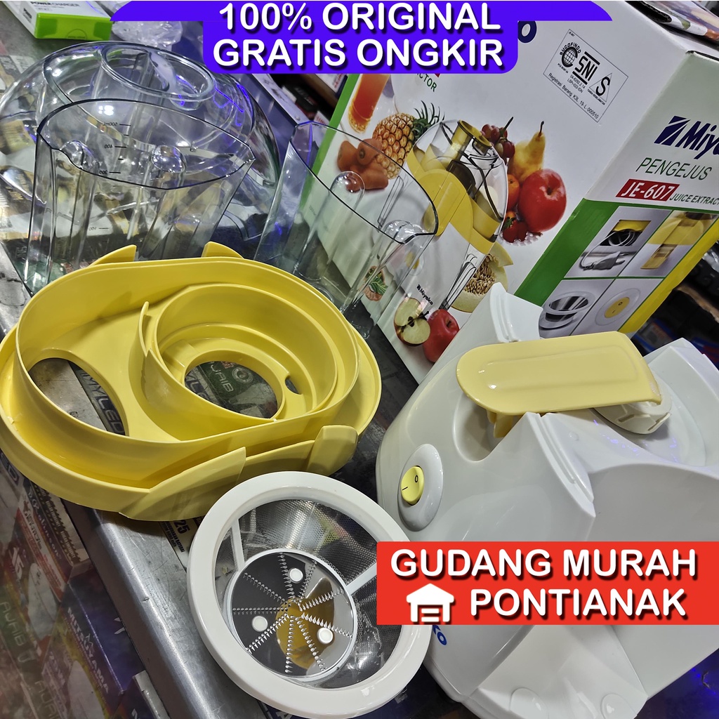 Miyako Juicer JE-607 pelumat penghalus buah dengan ampas terpisah