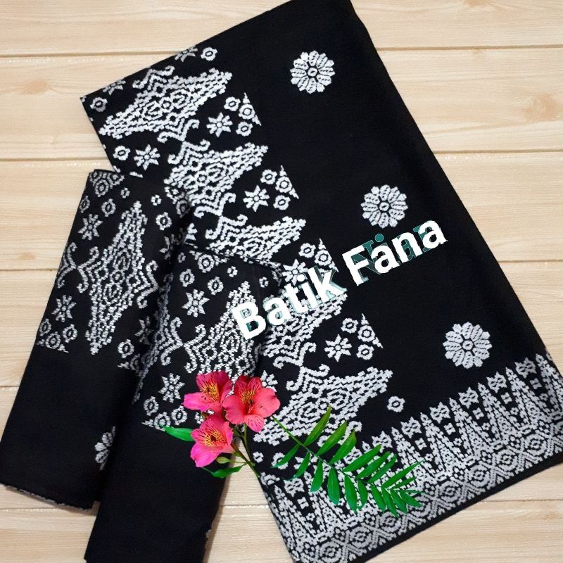 kain batik prada silver songket palembang