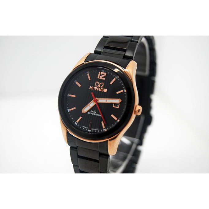 Mirage Jam Tangan Wanita 7570L Black/RoseGold