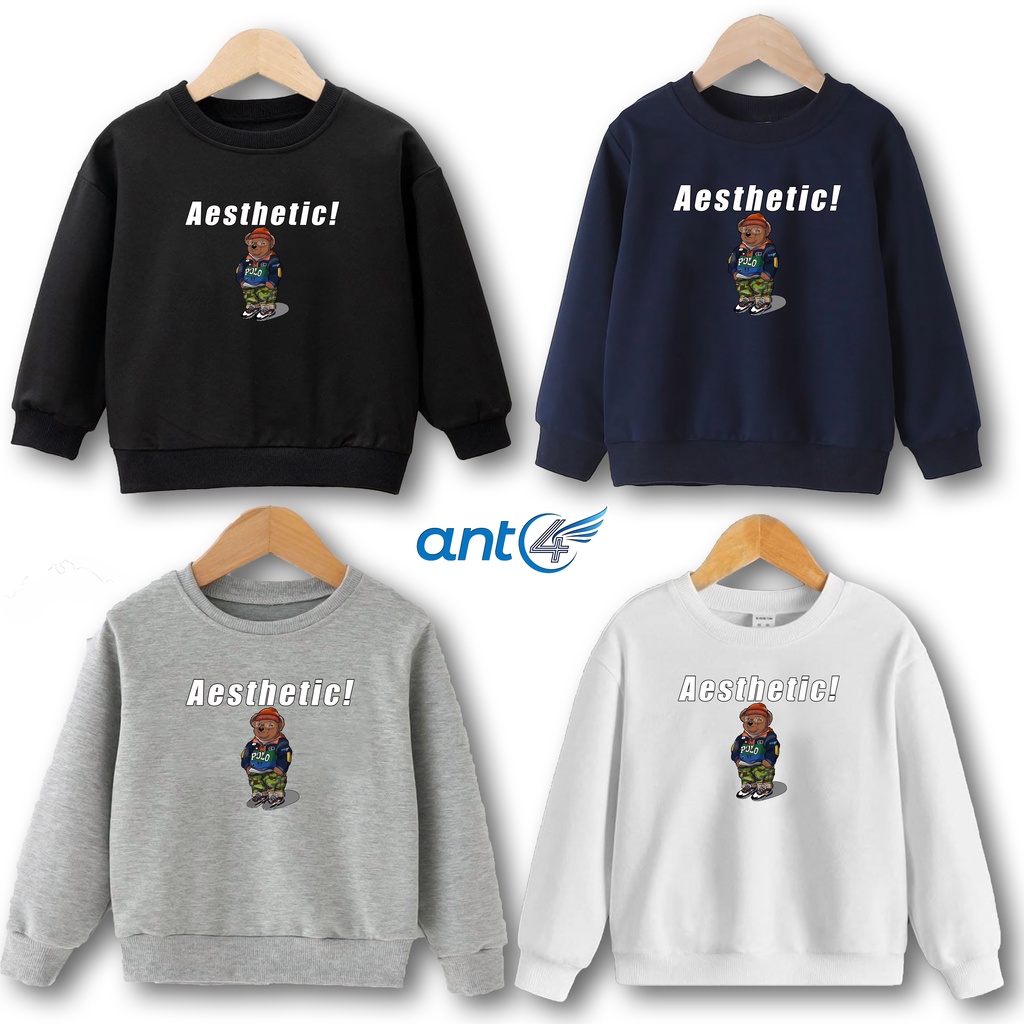 sweater anak laki laki usia 2 - 12 tahun sweater anak perempuan jaket switer teddy bear crewneck distro