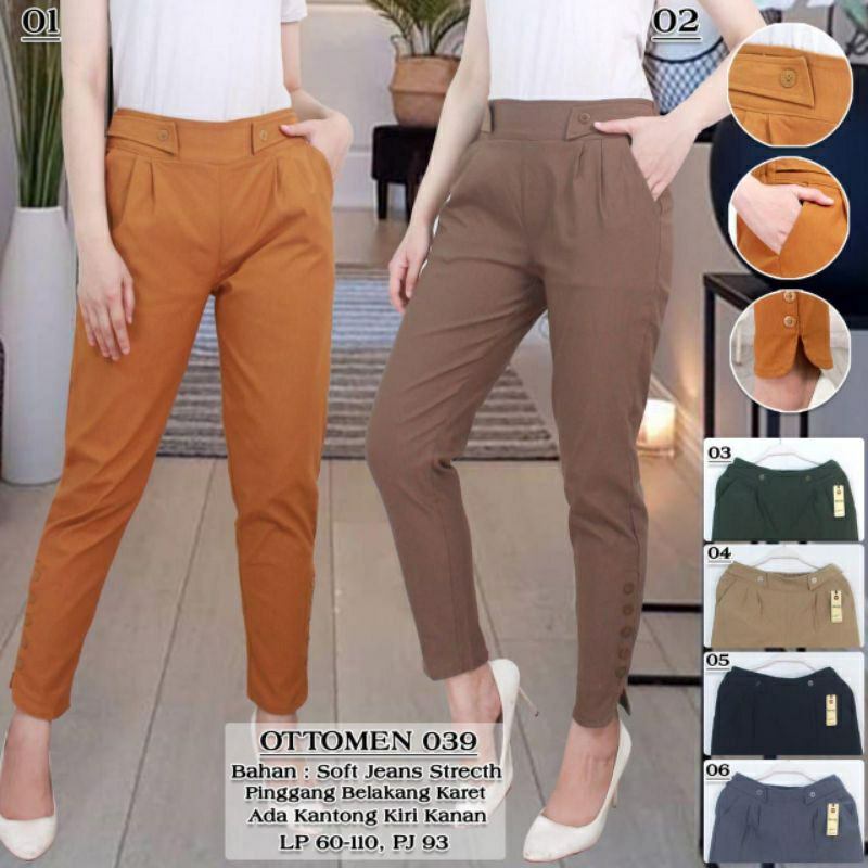 Celana Kerja Wanita Melar Stretch by Nikko Mode Size Standart dan Jumbo