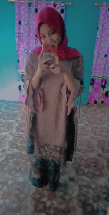 Set Batik Couple Muthia Brown (kemeja, Rok Span, Dan Kebaya Free Slendang)