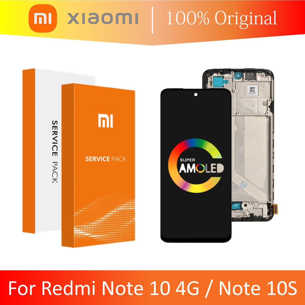 [ CHECK.ID ] LCD + FRAME REDMI NOTE 10 4G / NOTE 10S ORIGINAL SERVICE PRODUCT