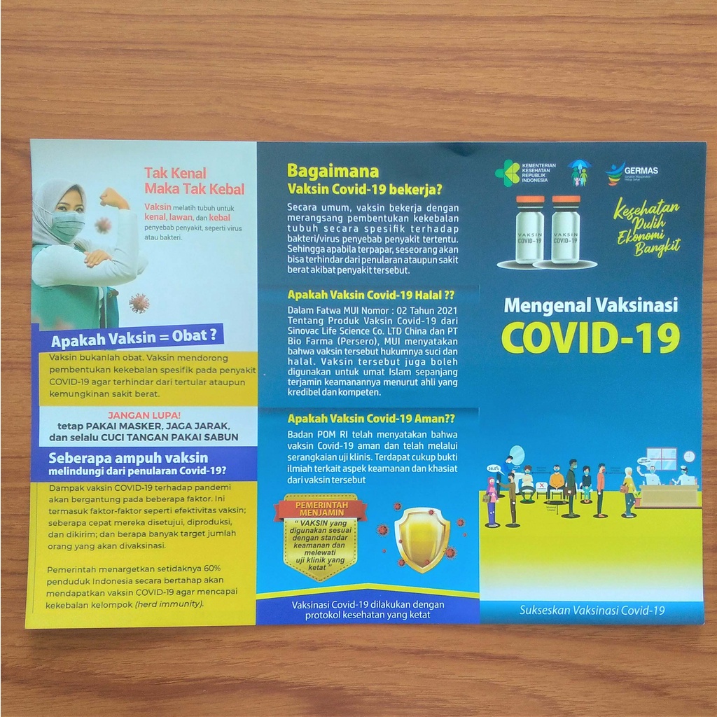 Paket ekonomis : Leaflet mengenal Vaksinasi Covid-19