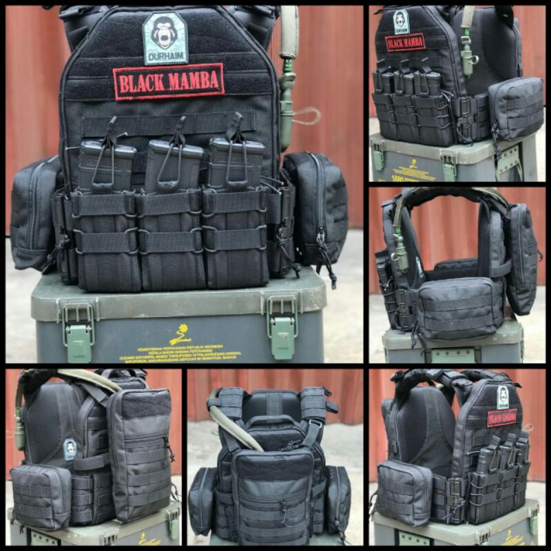 Rompi Bodyvest Durhaim Original Series Blackmamba