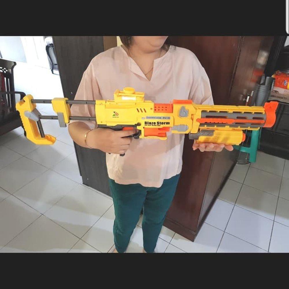 BIG  Nerf asli  semi auto 7007 sniper pistol tembakan peluru